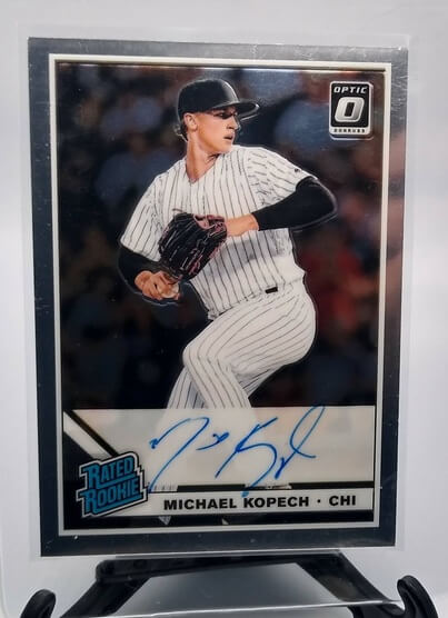 2019 Donruss Optic Michael Kopech Rookie Autographed Baseball Card simple Xclusive Collectibles