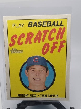 2019 Topps Heritage Anthony Rizzo Scratch Off Baseball Card TPTV simple Xclusive Collectibles