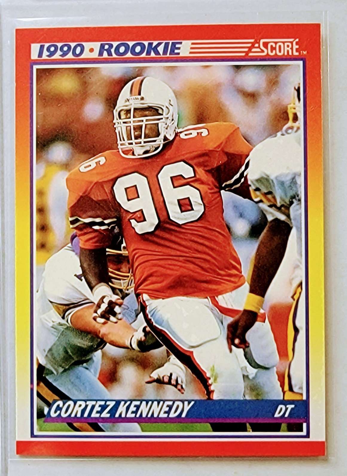 1990 Score Cortez Kennedy Rookie Football Card AVM1 simple Xclusive Collectibles