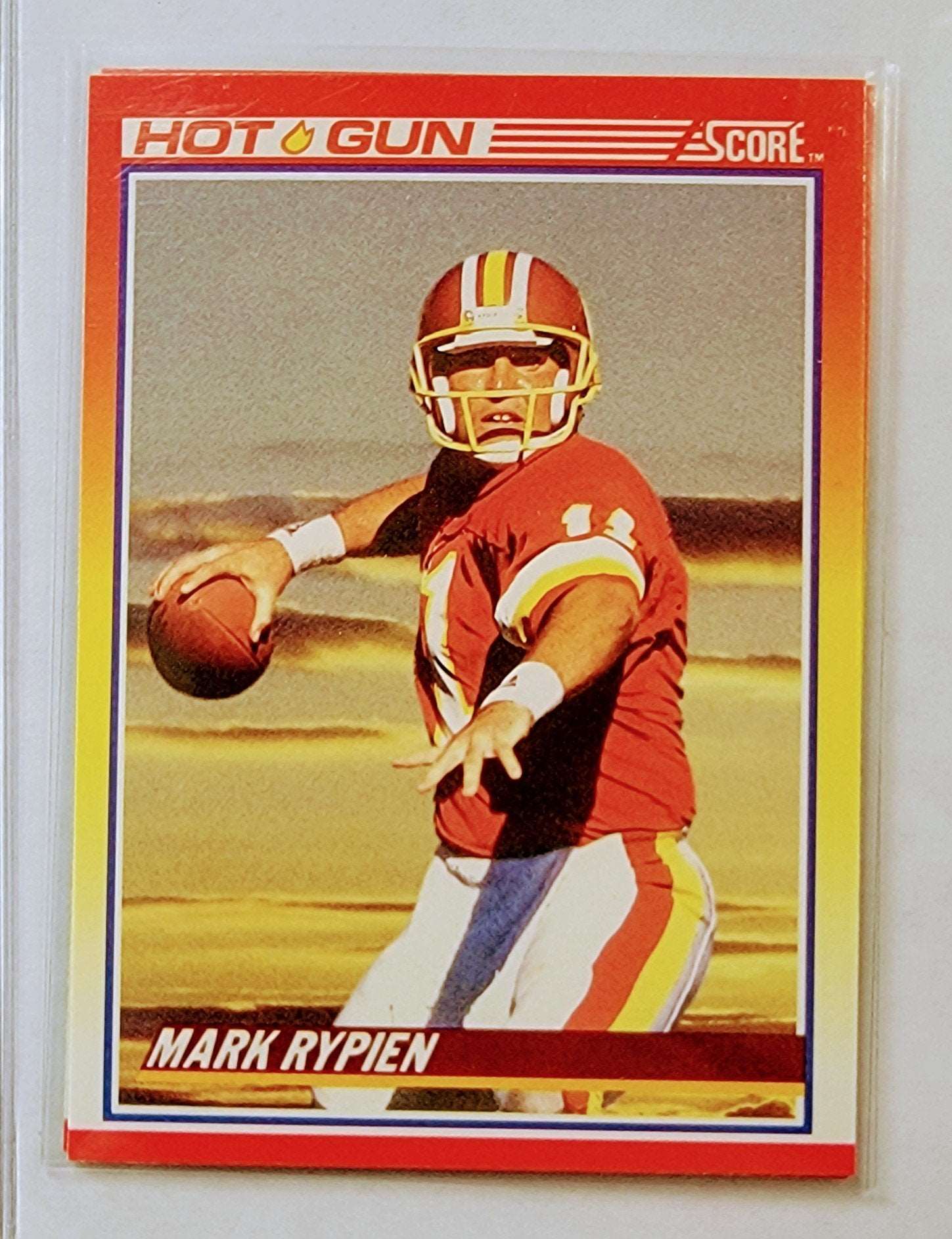 1990 Score Mark Rypien Hot Gun Insert Football Card AVM1 simple Xclusive Collectibles