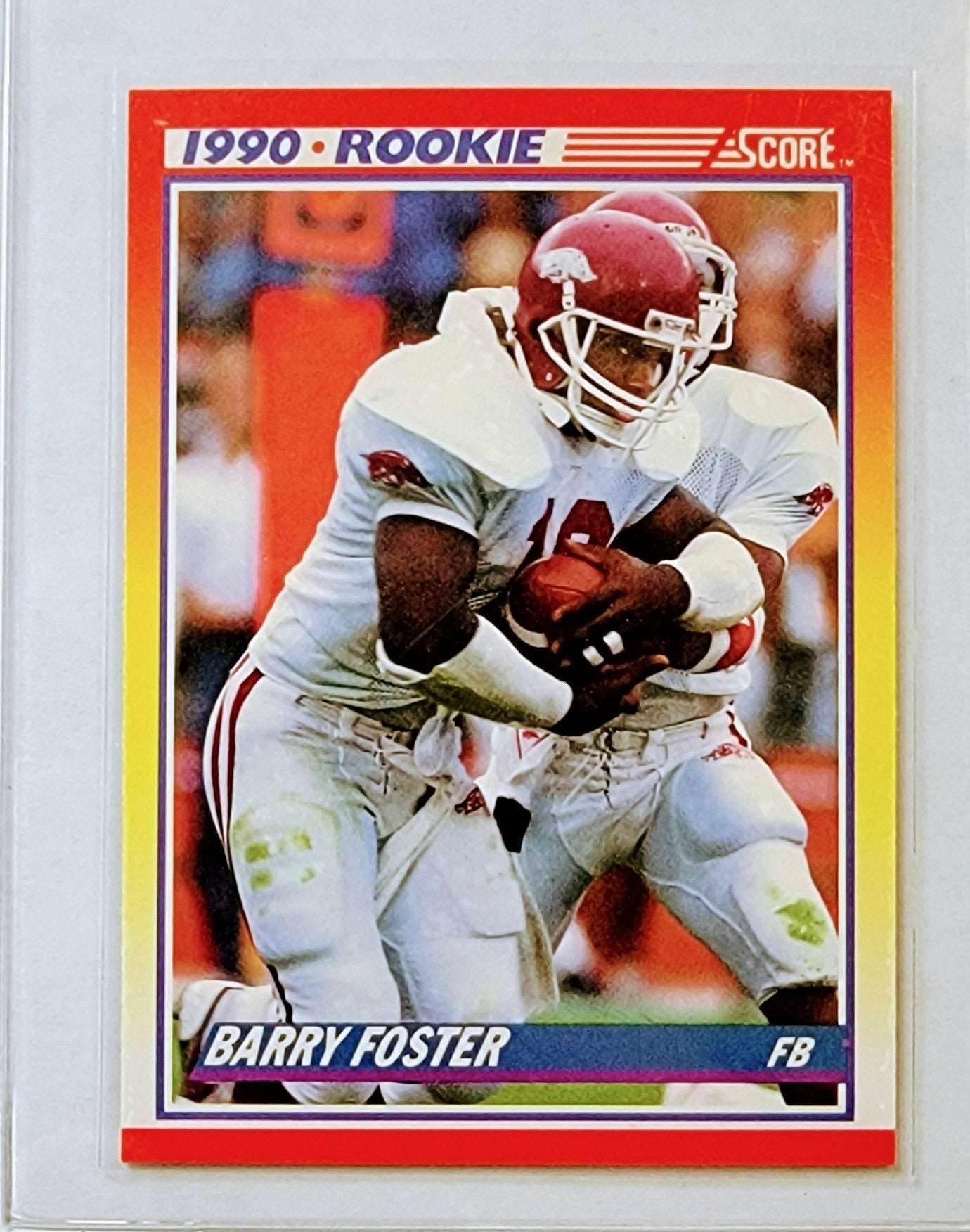 1990 Score Barry Foster Rookie Football Card AVM1 simple Xclusive Collectibles