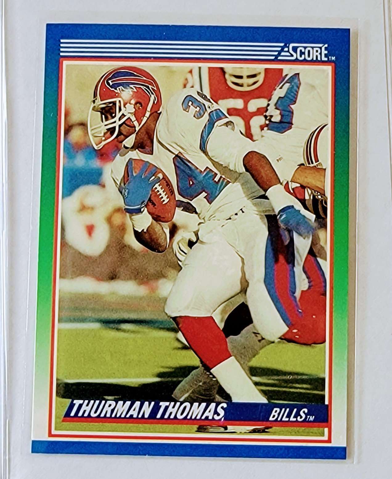 1990 Score Thurman Thomas Football Card AVM1 simple Xclusive Collectibles   