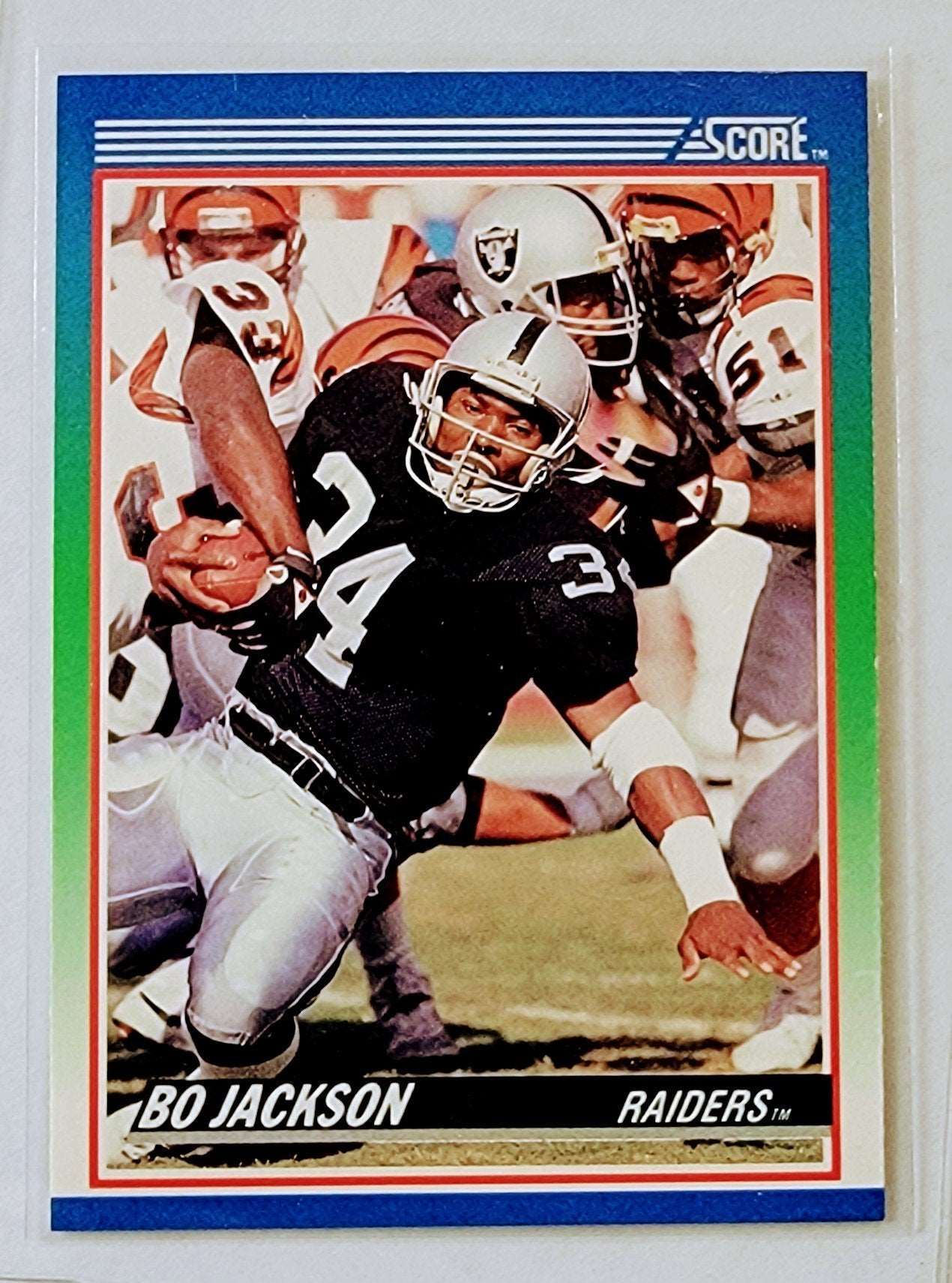 1990 Score Bo Jackson Football Card AVM1 simple Xclusive Collectibles