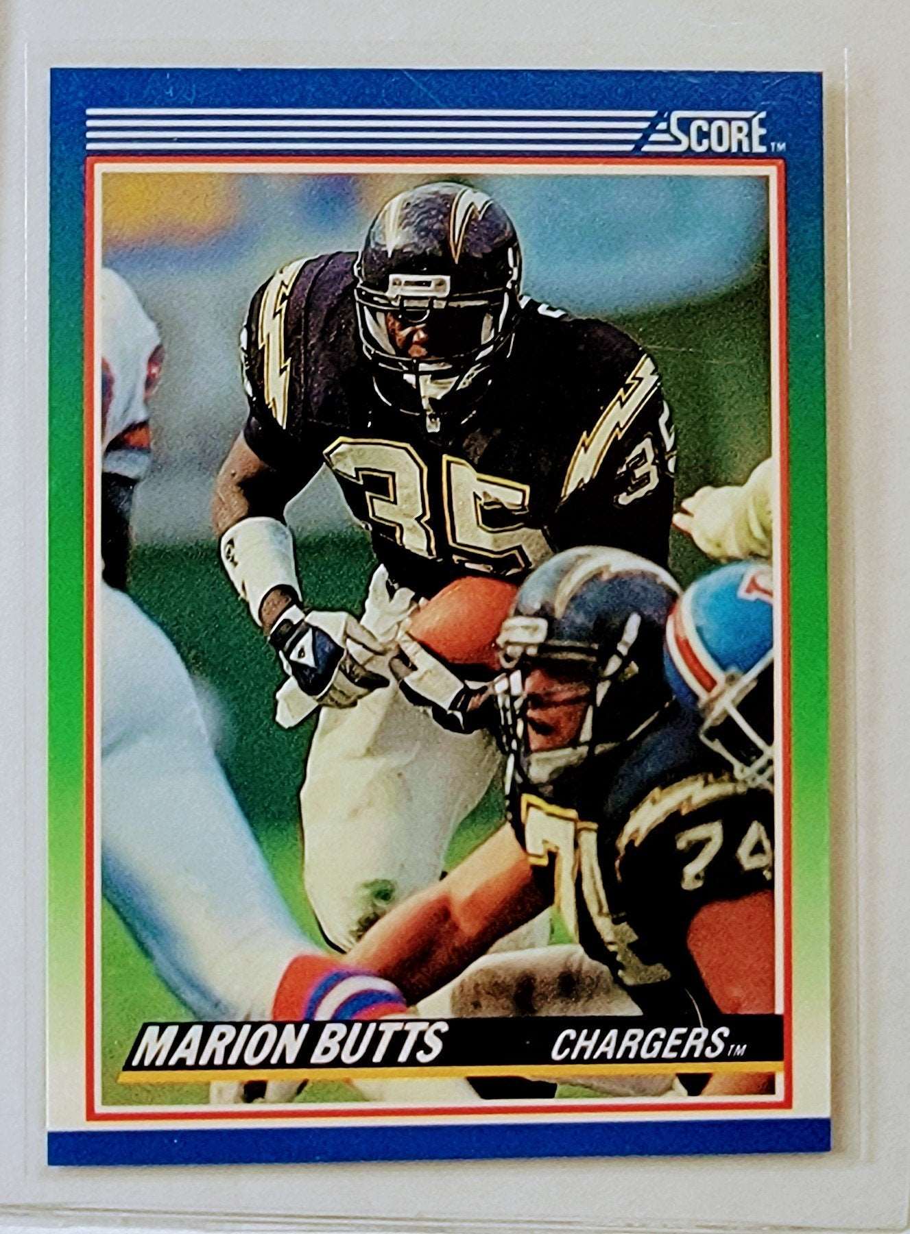 1990 Score Marion Butts Football Card AVM1 simple Xclusive Collectibles