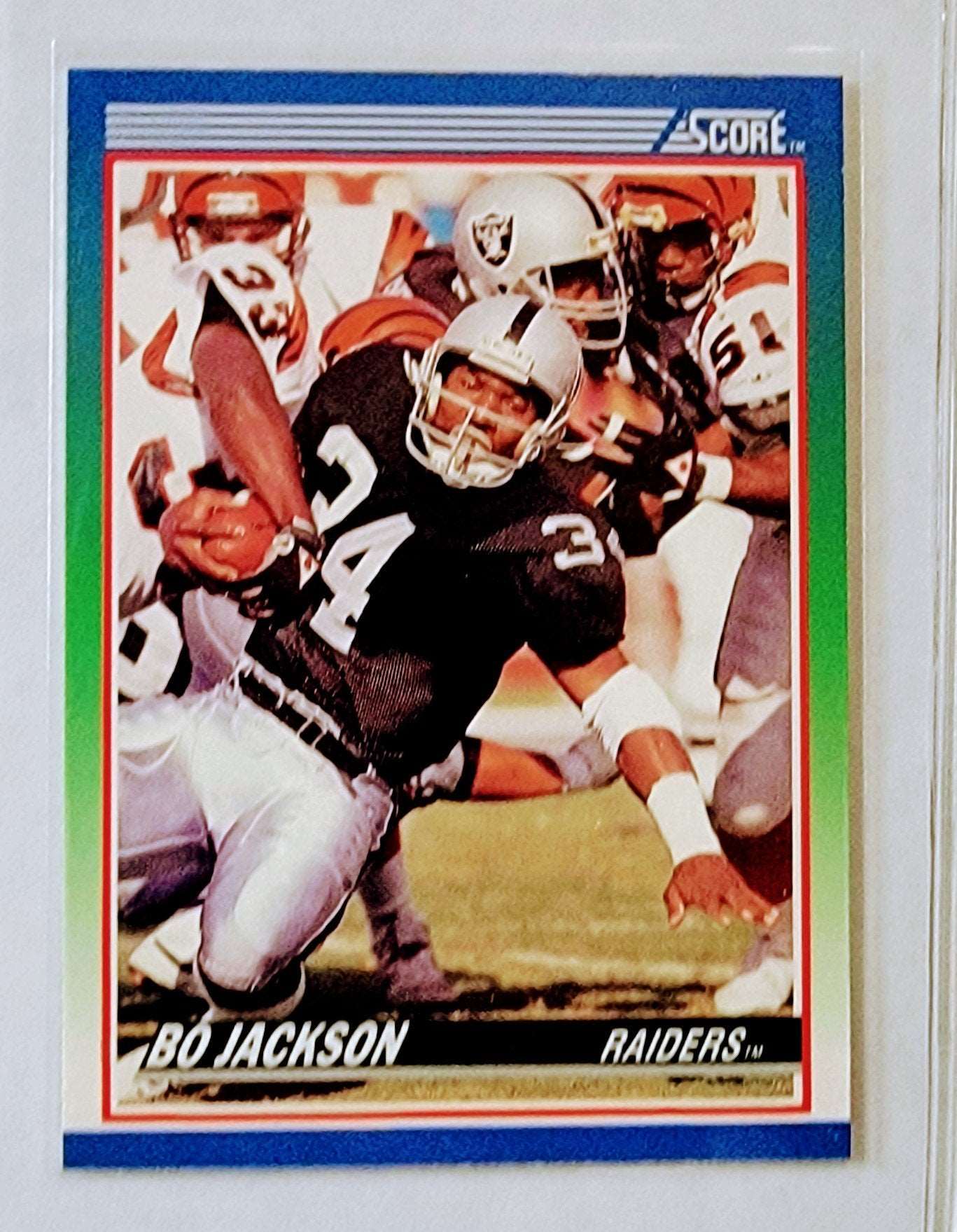 1990 Score Bo Jackson Football Card AVM1 simple Xclusive Collectibles