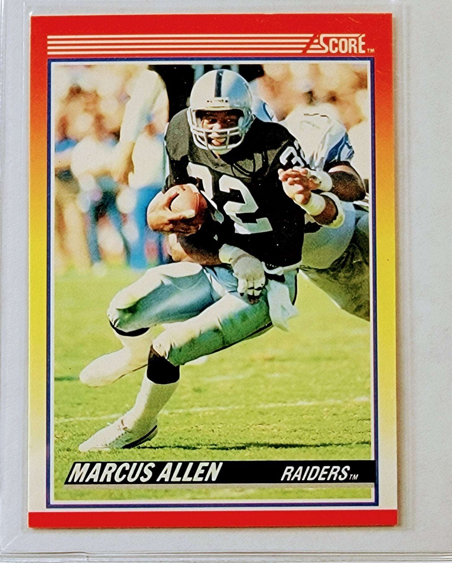 1990 Score Marcus Allen Football Card AVM1 simple Xclusive Collectibles