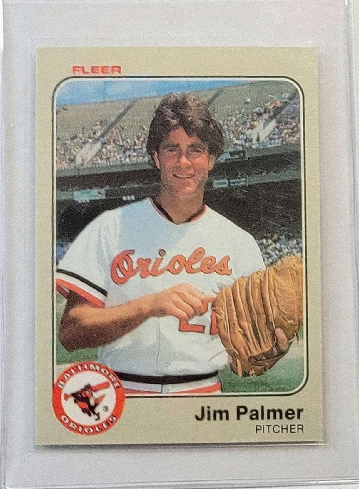 1983 Fleer Jim Palmer Baseball Card Great Centering AVM1 simple Xclusive Collectibles