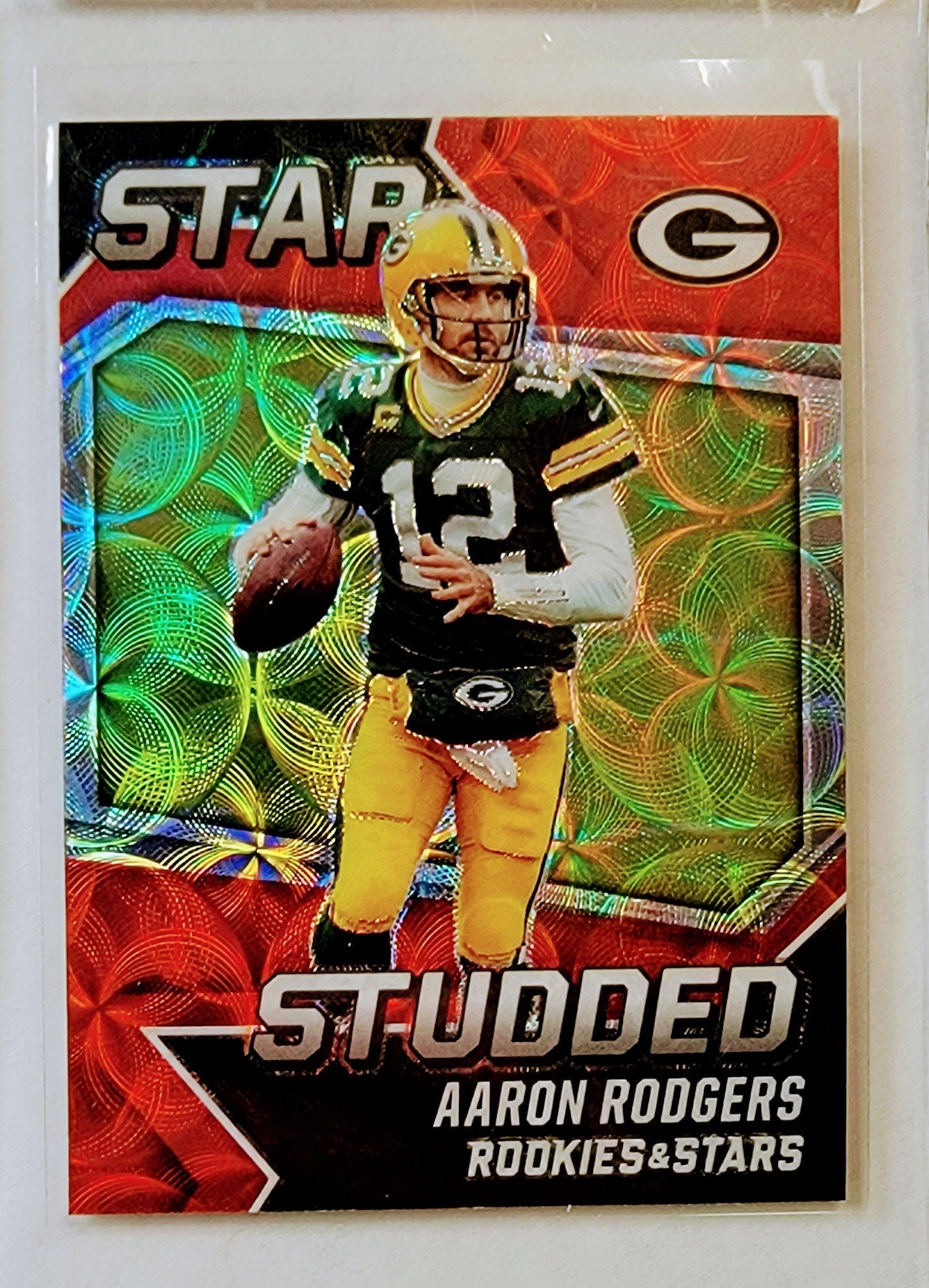 2021 Panini Rookies and Stars Aaron Rodgers Star Studded Scope Refractor Football Card AVM1 simple Xclusive Collectibles
