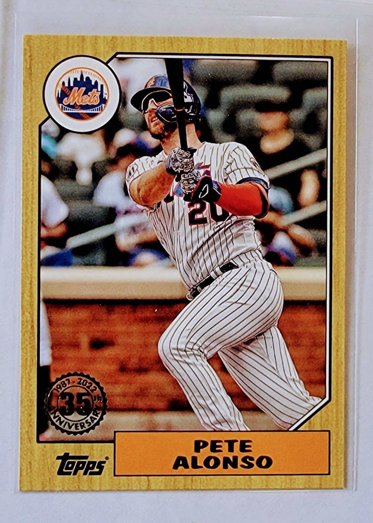 2022 Topps Pete Alonso 1987 35th Anniversary Insert Baseball Card AVM1 simple Xclusive Collectibles