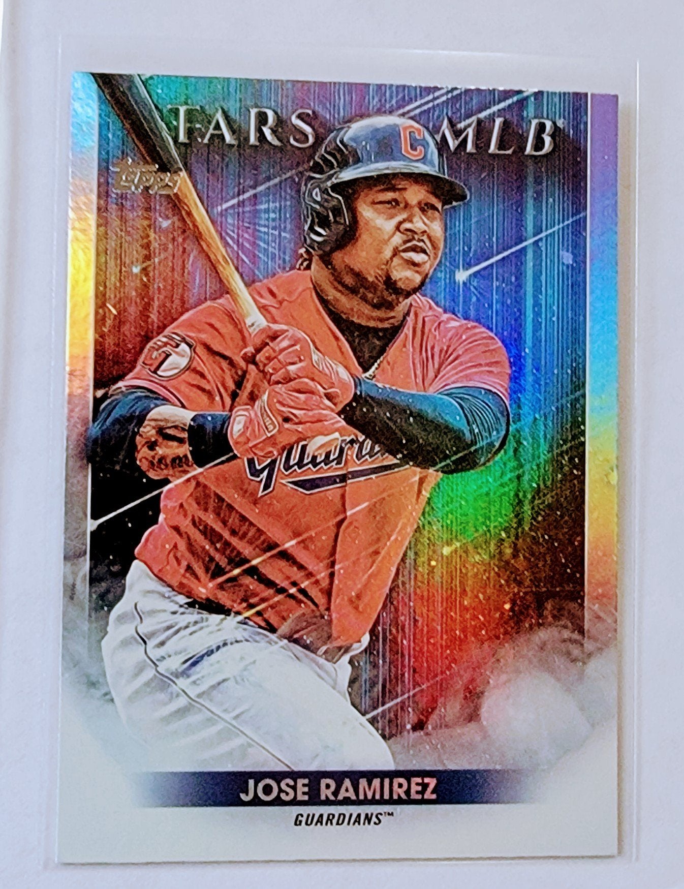 2022 Topps Jose Ramirez Stars of the MLB Foil Refractor Baseball Card AVM1 simple Xclusive Collectibles