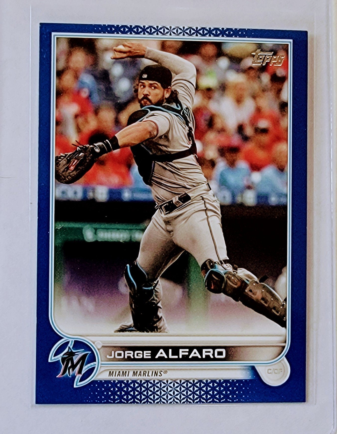 2022 Topps Jorge Alfaro Blue Bordered Baseball Card AVM1 simple Xclusive Collectibles