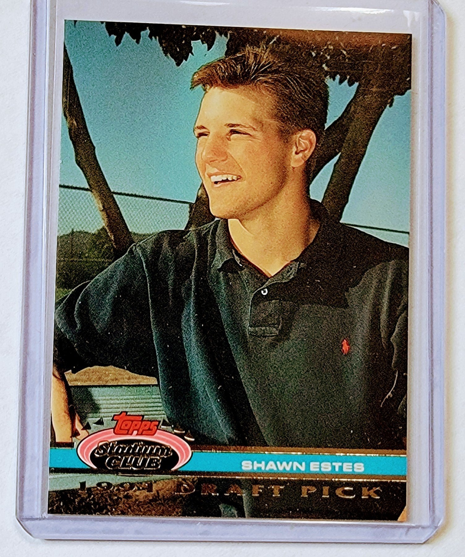 1991 Stadium Club Shawn Estes Draft Picks Baseball Card AVM1 simple Xclusive Collectibles