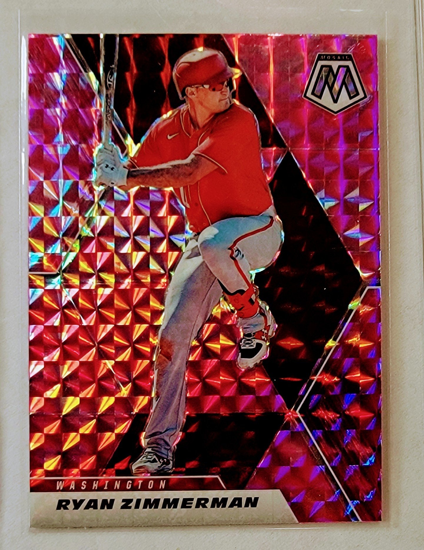 2021 Panini Mosaic Ryan Zimmerman Camo Refractor Baseball Card AVM1 simple Xclusive Collectibles