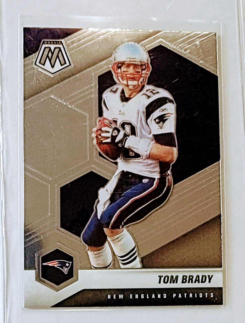 2021 Panini Mosaic Tom Brady Patriots Football Card AVM1 simple Xclusive Collectibles