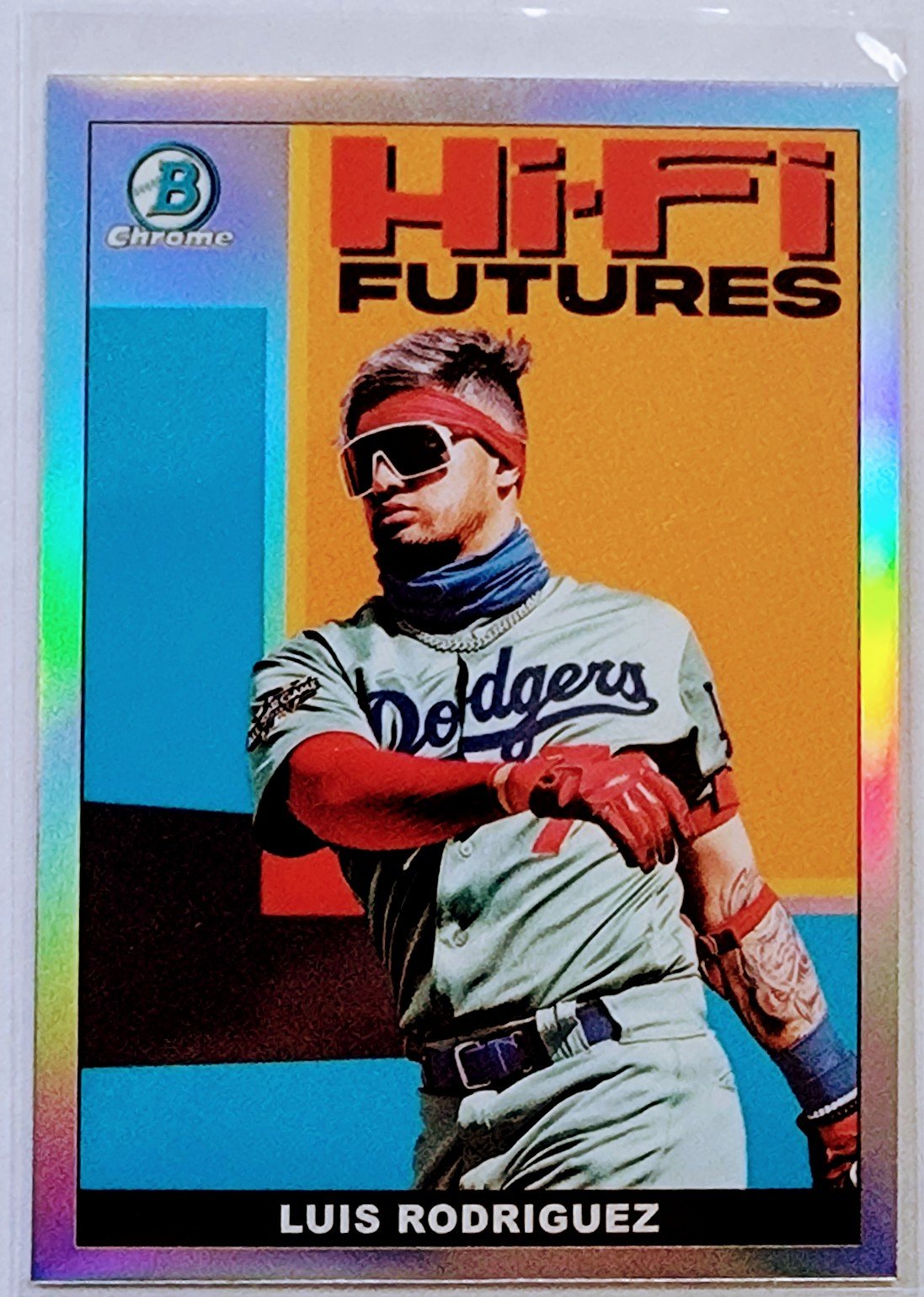 2022 Bowman Chrome Luis Rodriguez Hi-Fi Futures Refractor Baseball Card AVM1 simple Xclusive Collectibles