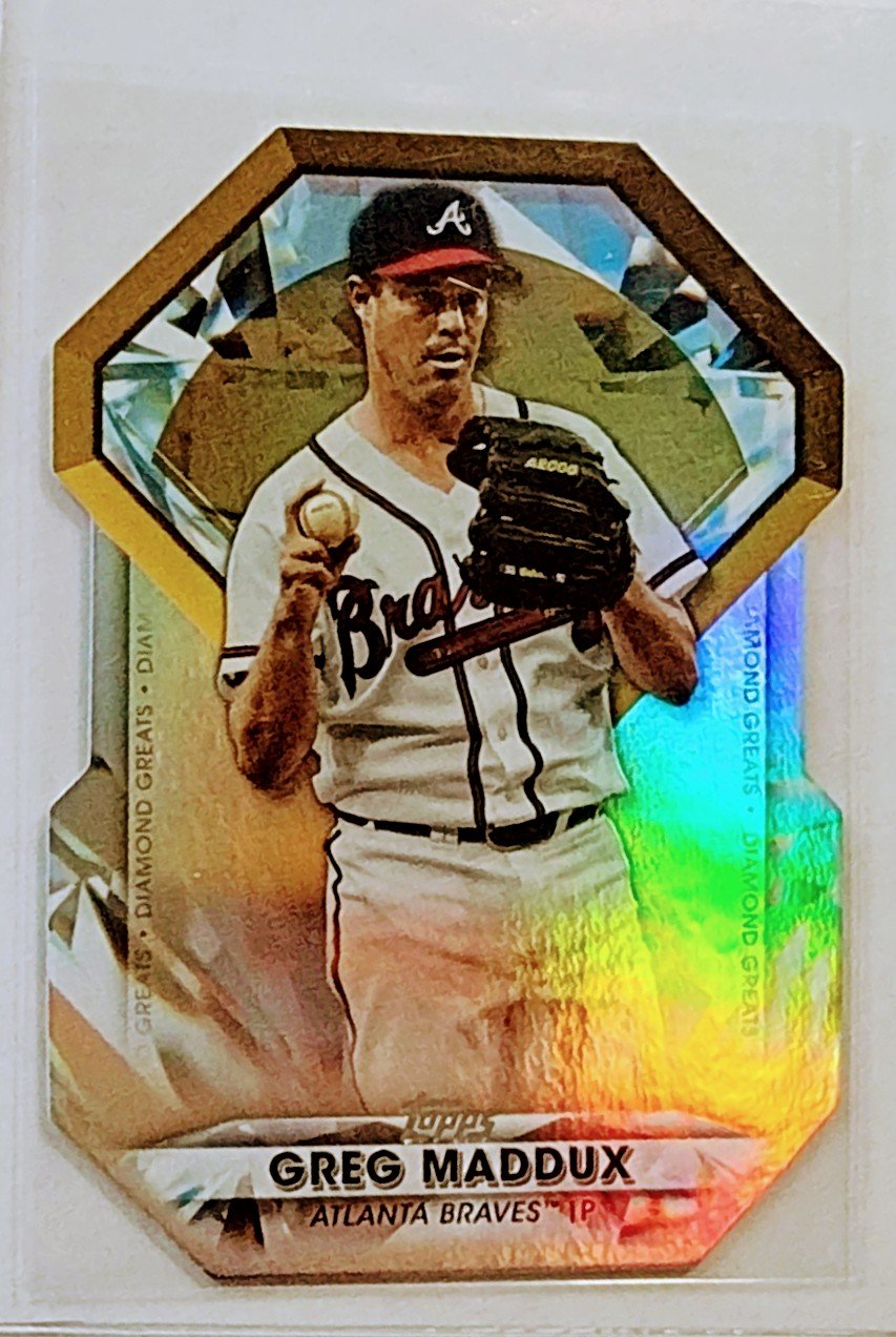 2022 Topps Greg Maddux Diamond Greats Die Cut Foil Insert Baseball Card simple Xclusive Collectibles
