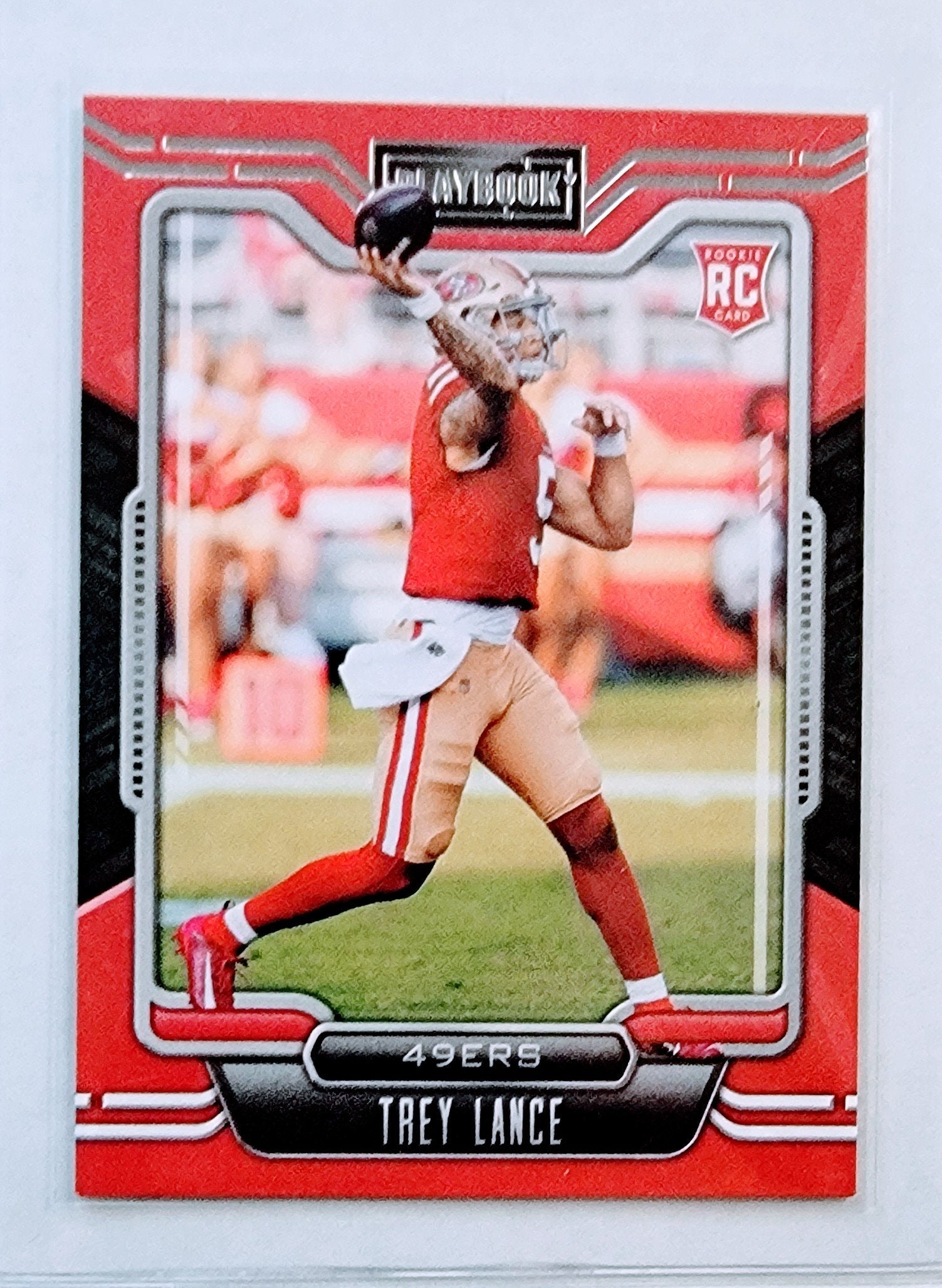 2021 Panini Playbook Trey Lance Rookie Football Card AVM1 simple Xclusive Collectibles