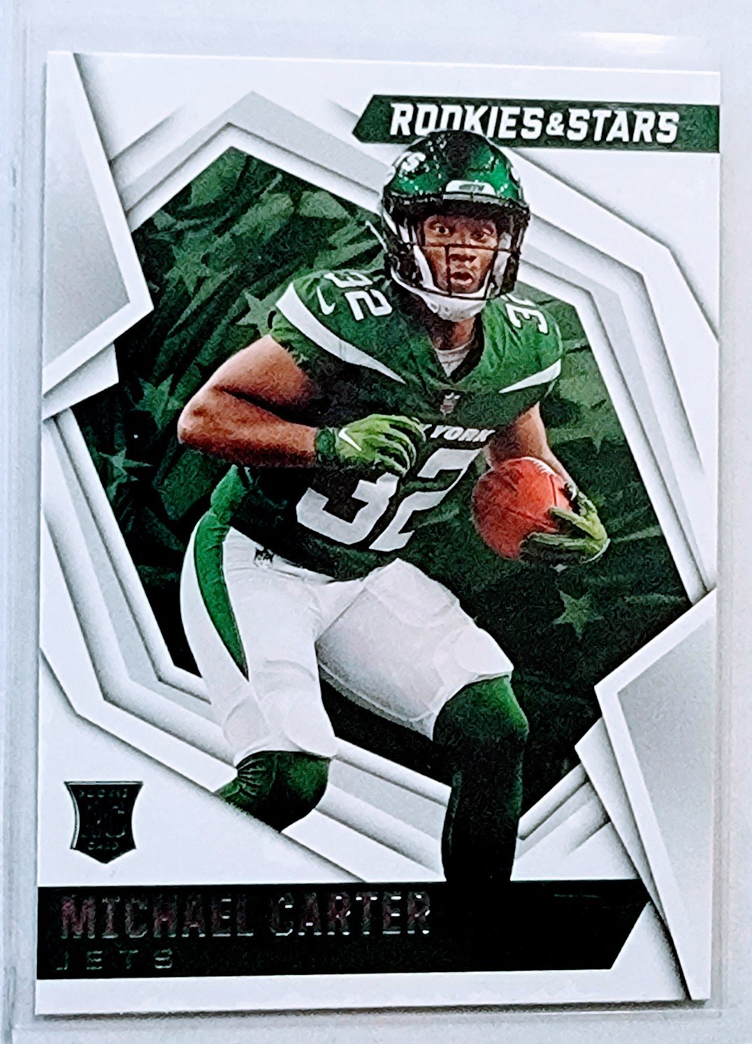 2021 Panini Rookies and Stars Michael Carter Rookie Football Card AVM1 simple Xclusive Collectibles