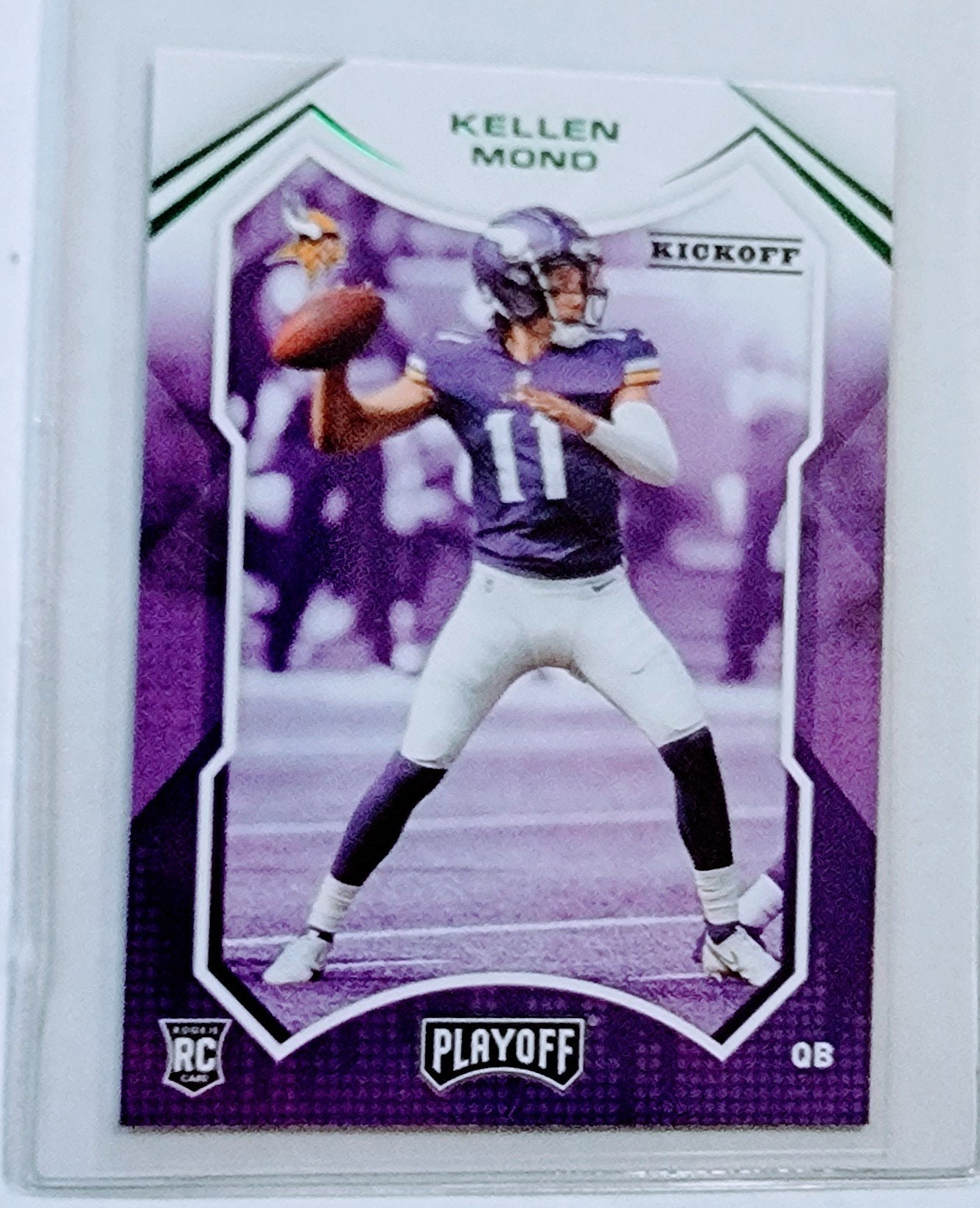 2021 Panini Playoff Kellen Mond Kickoff Green Insert Rookie Football Card AVM1 simple Xclusive Collectibles   