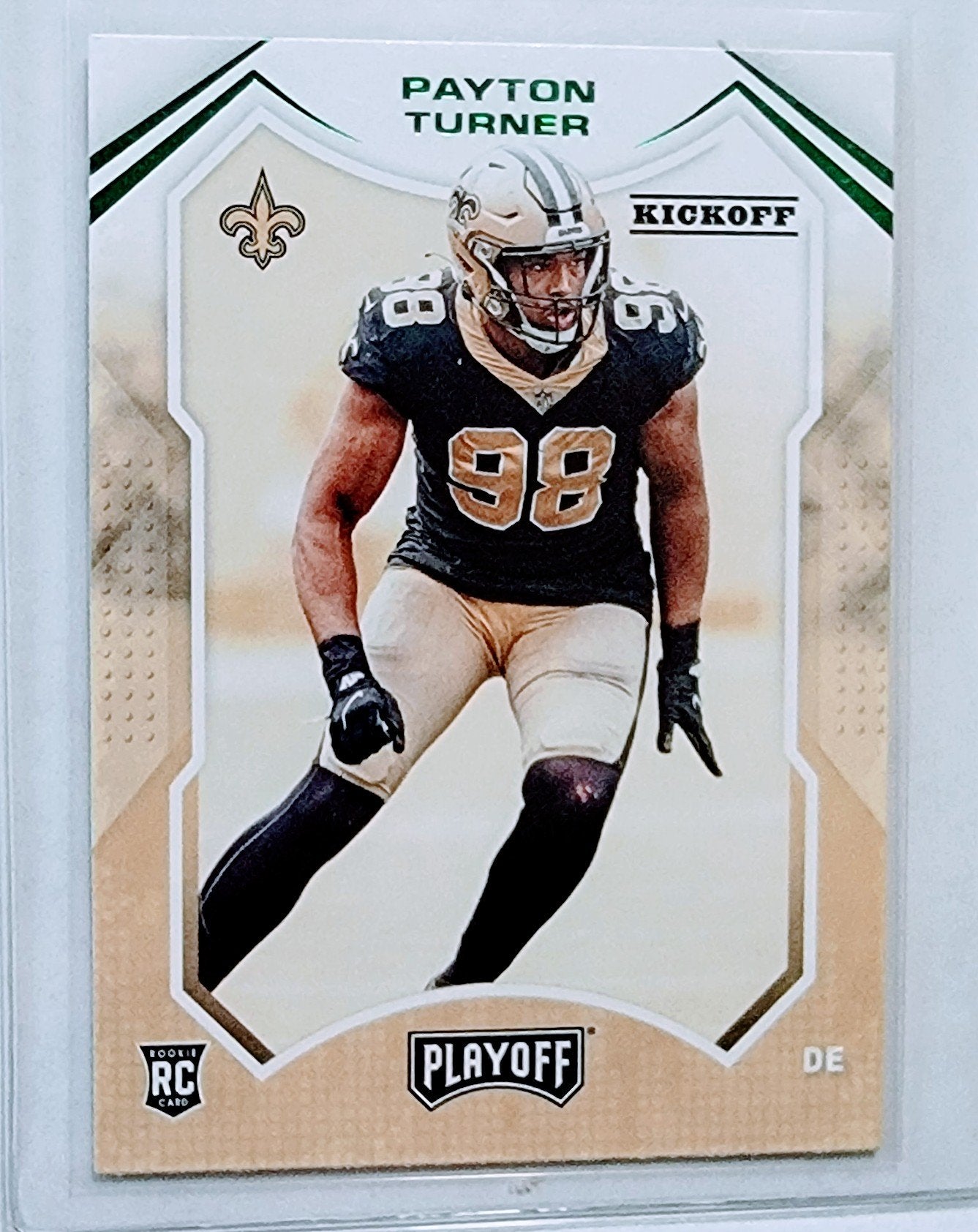 2021 Panini Playoff Payton Turner Kickoff Insert Green Rookie Football Card AVM1 simple Xclusive Collectibles
