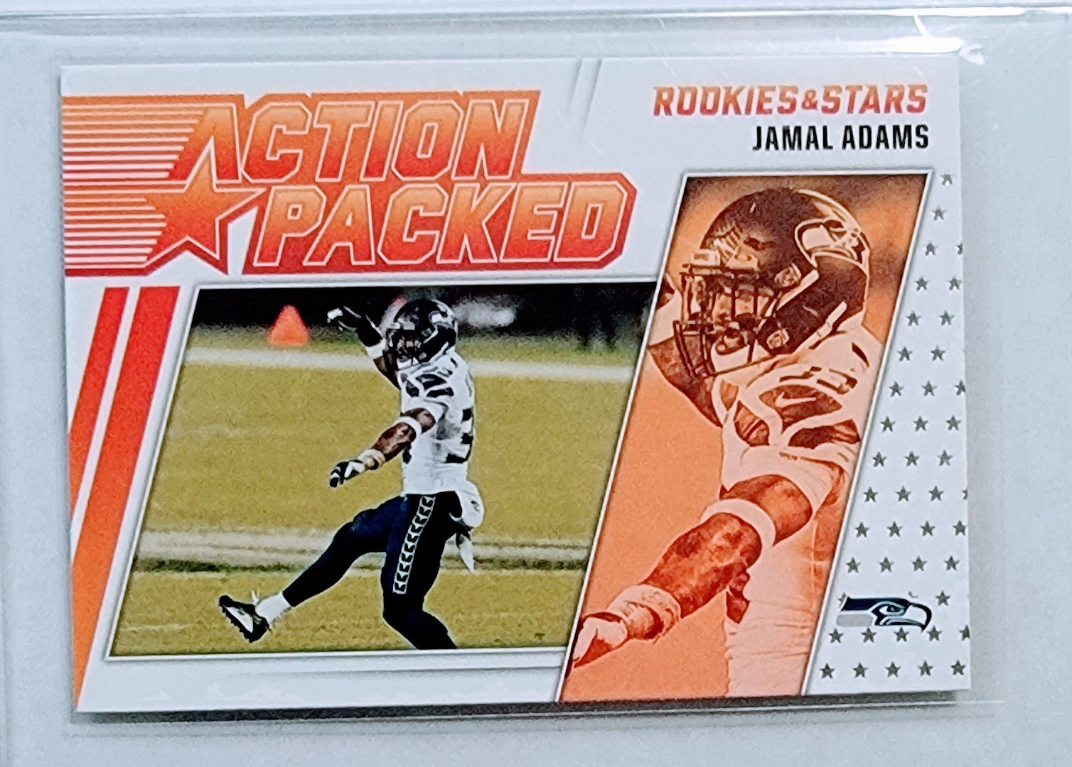 2021 Panini Rookies and Stars Jamal Adams Action Packed Insert Football Card AVM1 simple Xclusive Collectibles