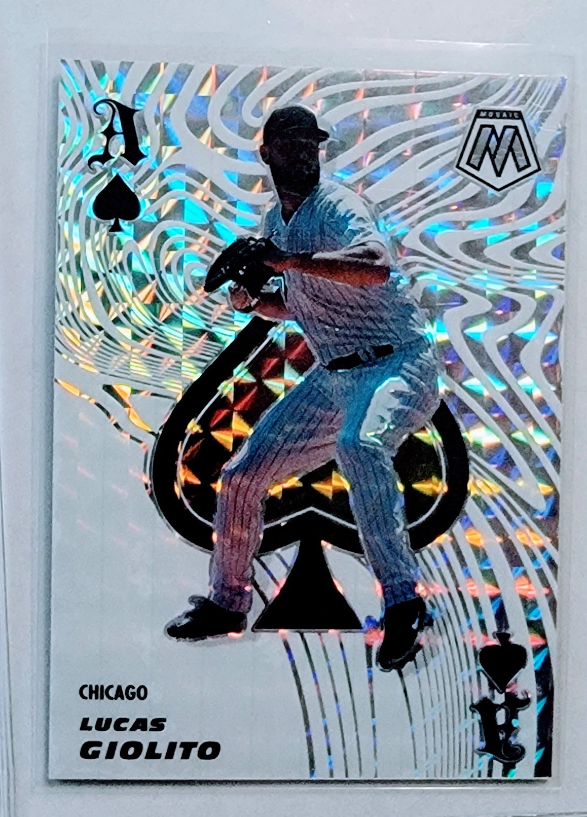 2021 Panini Mosaic Lucas Gioloto Aces Camo Refractor Baseball Card AVM1 simple Xclusive Collectibles   