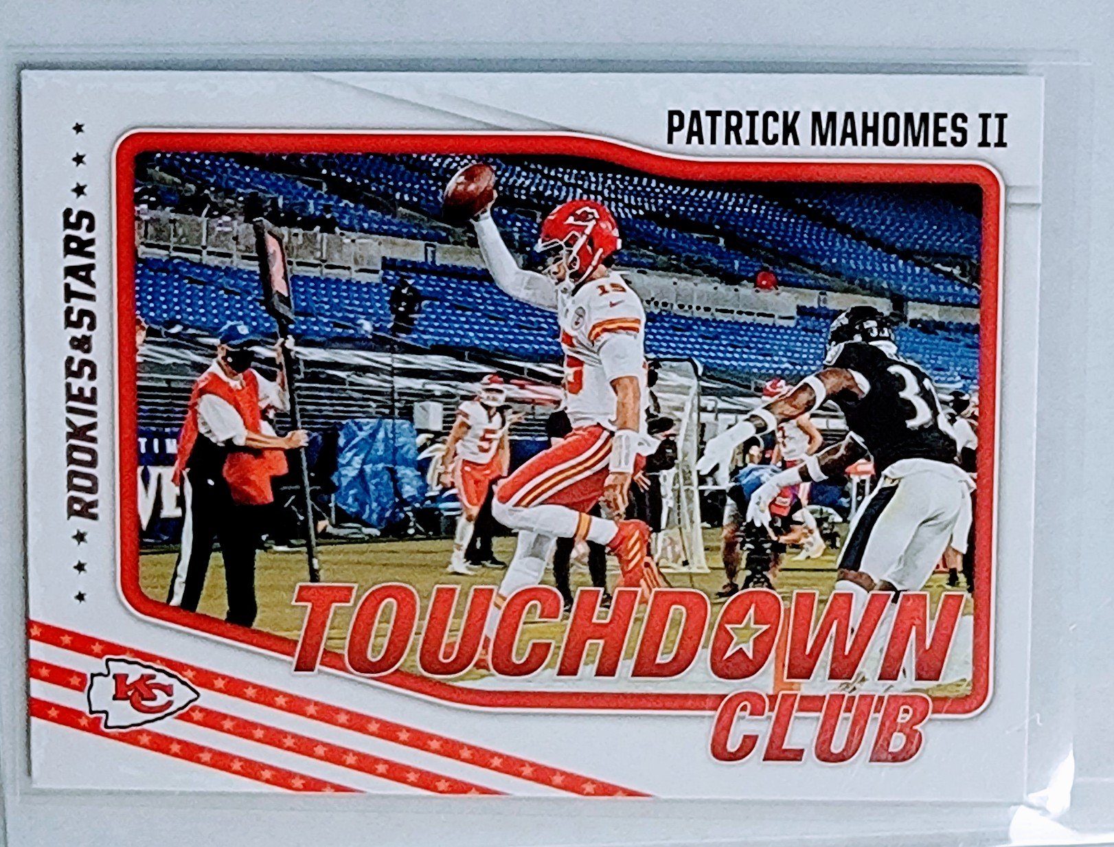2021 Panini Rookies and Stars Patrick Mahomes II Touchdown Club Football Card AVM1 simple Xclusive Collectibles
