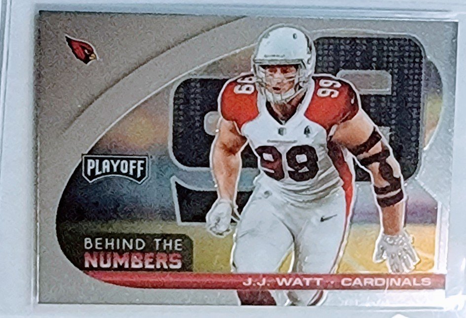 2021 Panini Playoff JJ Watt Behind the Numbers Insert Football Card AVM1 simple Xclusive Collectibles