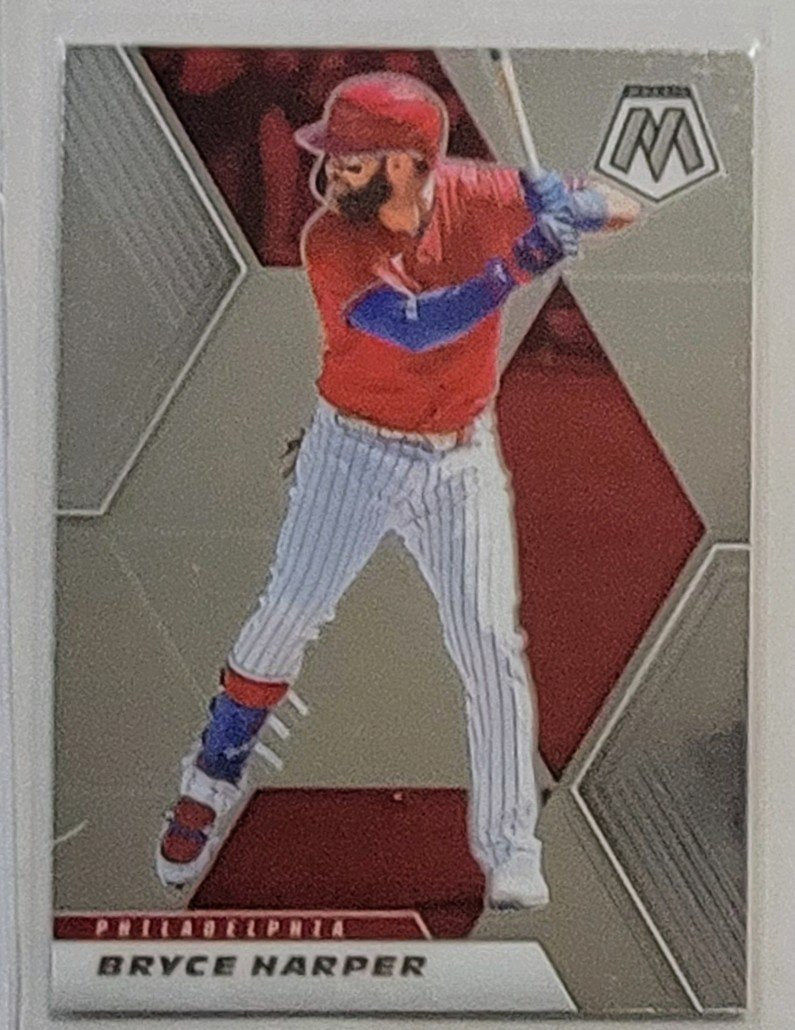 2021 Panini Mosaic Bryce Harper Baseball Card AVM1 simple Xclusive Collectibles   