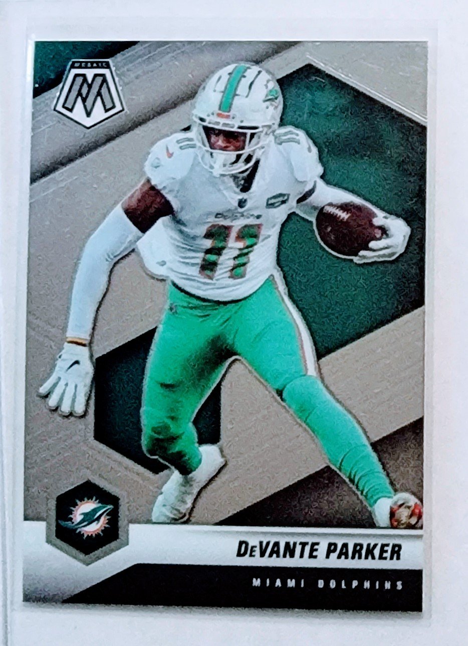 2021 Panini Mosaic DeVante Parker Football Card AVM1 simple Xclusive Collectibles