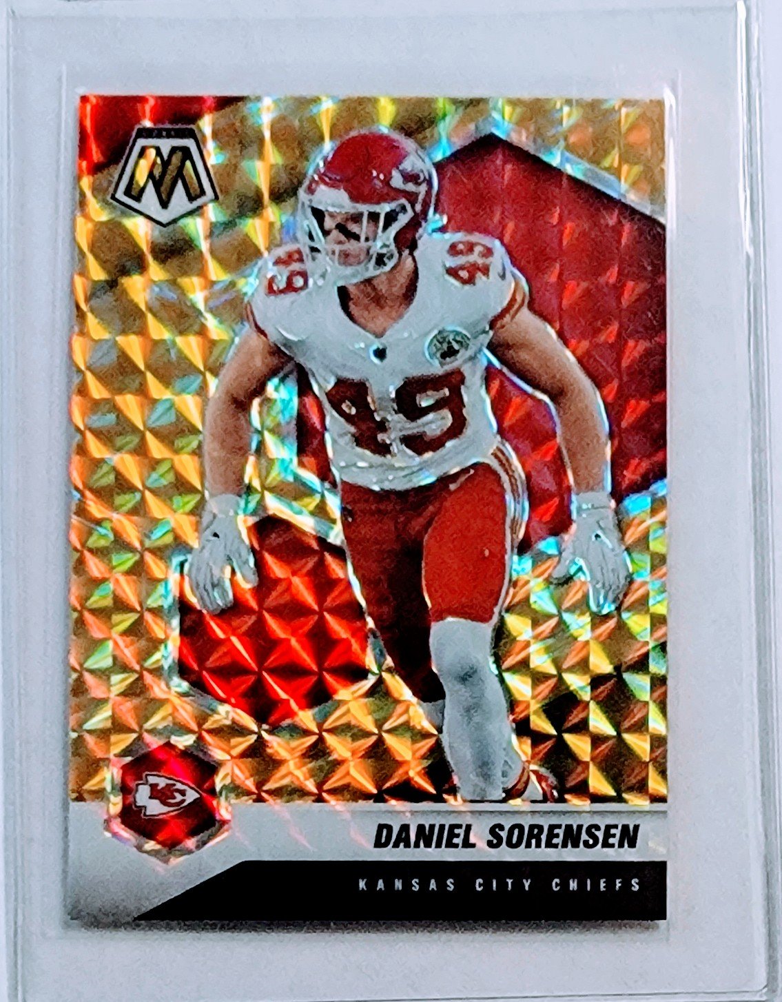 2021 Panini Mosaic Daniel Sorensen Yellow Refractor Football Card AVM1 simple Xclusive Collectibles   