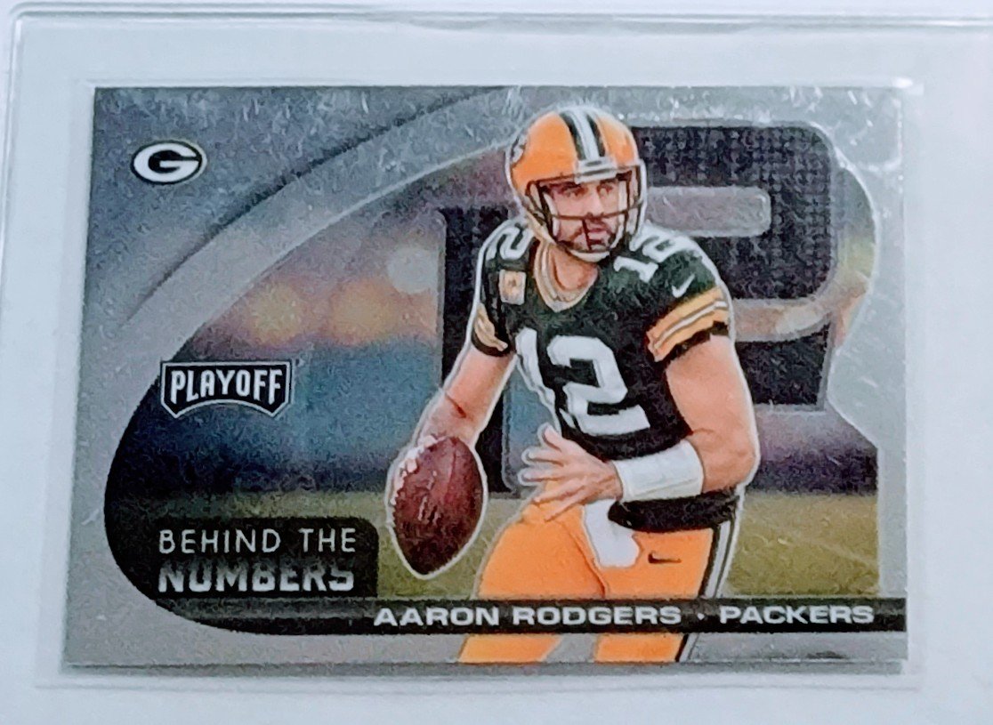 2021 Panini Playoffs Aaron Rodgers By the Numbers Football Card AVM1 simple Xclusive Collectibles