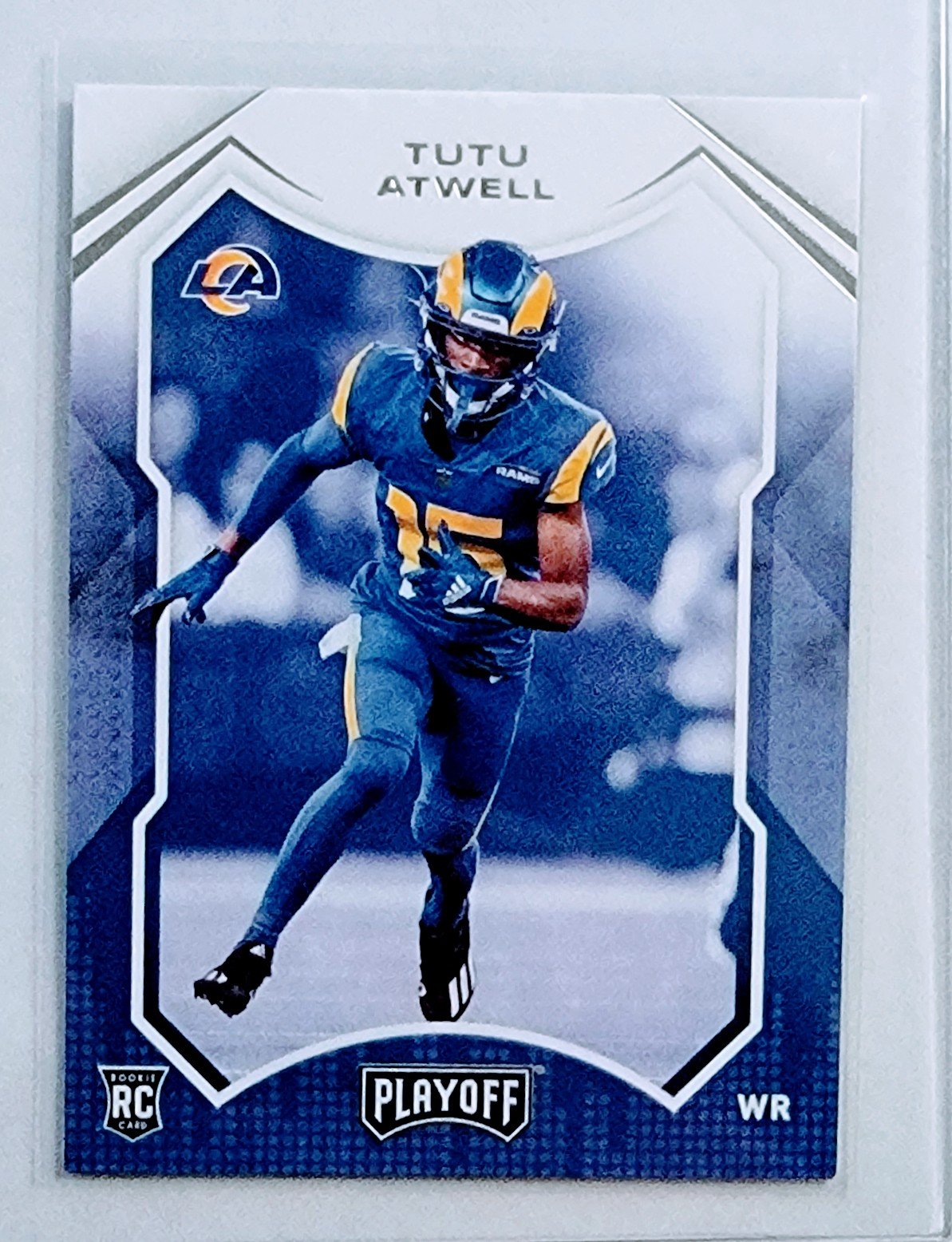 2021 Panini Playoffs Tutu Atwell Rookie Football Card AVM1 simple Xclusive Collectibles