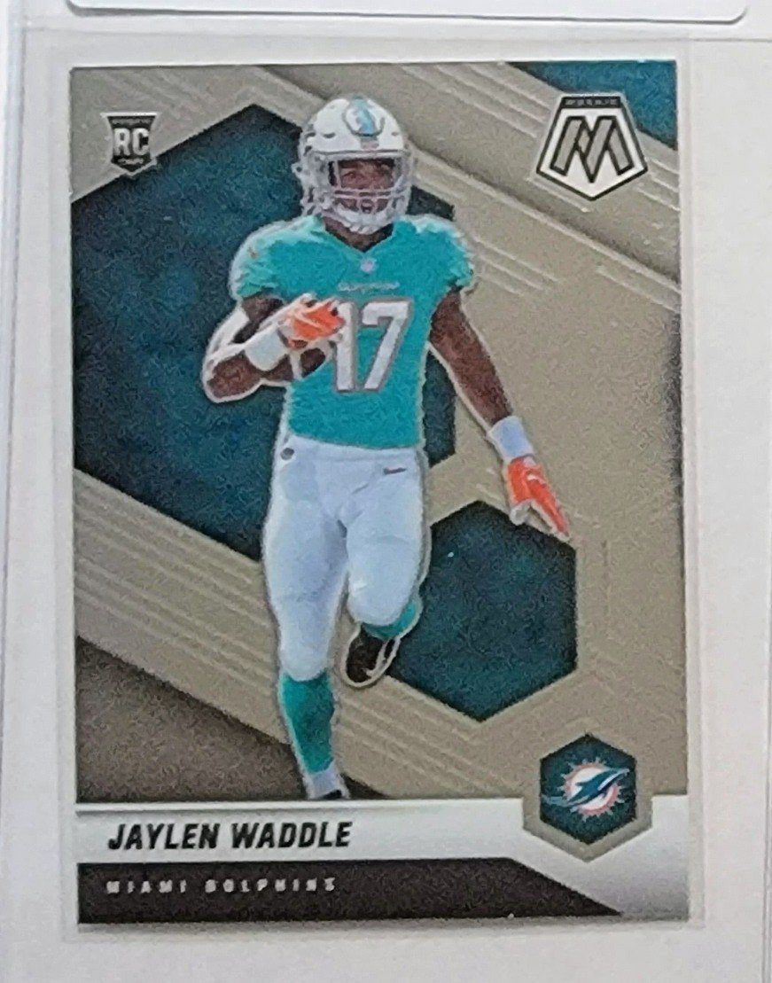 2021 Panini Mosaic Jaylen Waddle Rookie Football Card cAVM1 simple Xclusive Collectibles