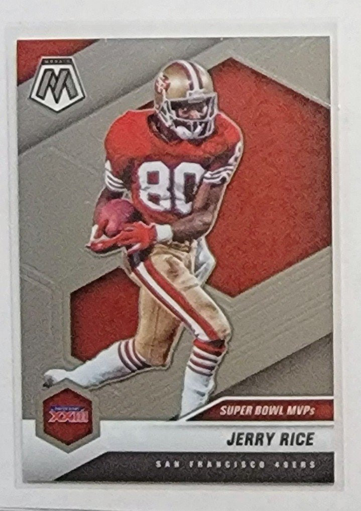 2021 Panini Mosaic Jerry Rice Superbowl MVP Football Card AVM1 simple Xclusive Collectibles