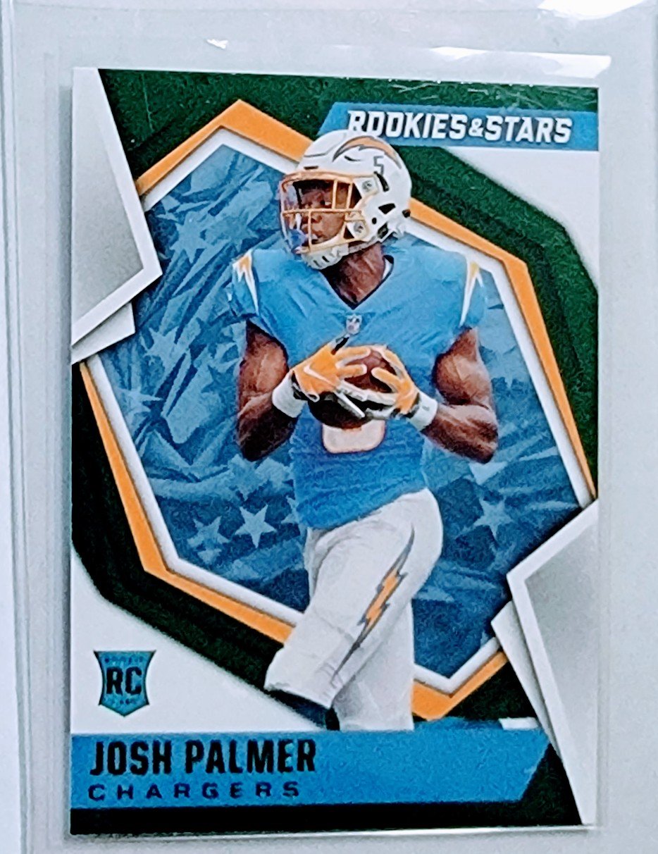 2021 Panini Rookies and Stars Josh Palmer Green Football Card AVM1 simple Xclusive Collectibles