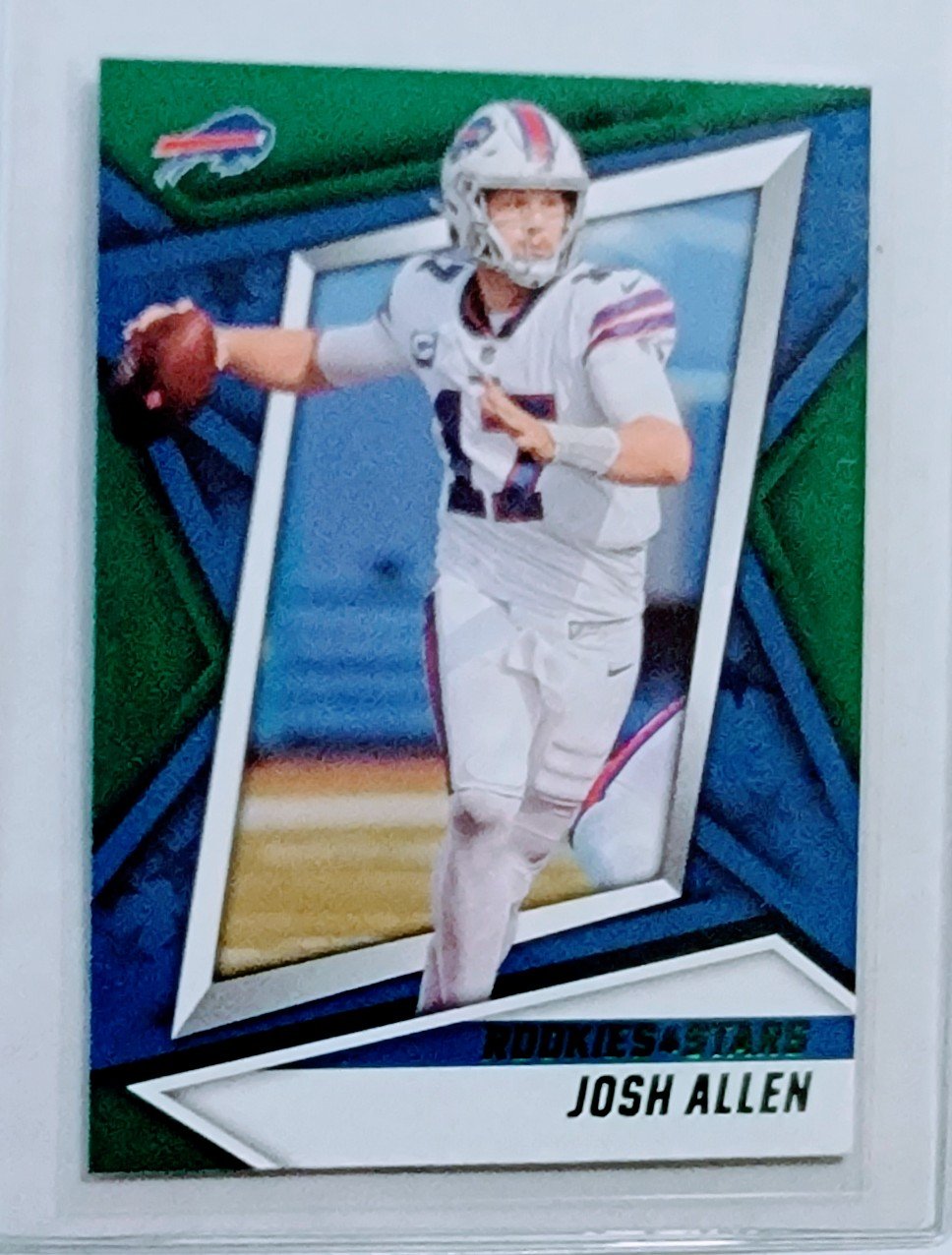 2021 Panini Rookies and Stars Josh Allen Green Football Card AVM1 simple Xclusive Collectibles