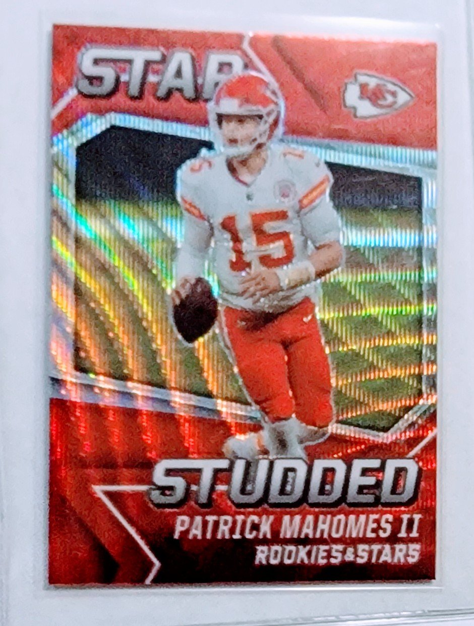 2021 Panini Rookies and Stars Patrick Mahomes II Star Studded Red Refractor Football Card AVM1 simple Xclusive Collectibles