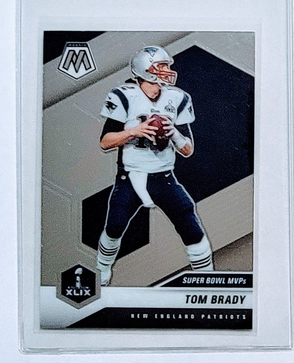 2021 Panini Mosaic Tom Brady Superbowl MVP Football Card AVM1 simple Xclusive Collectibles