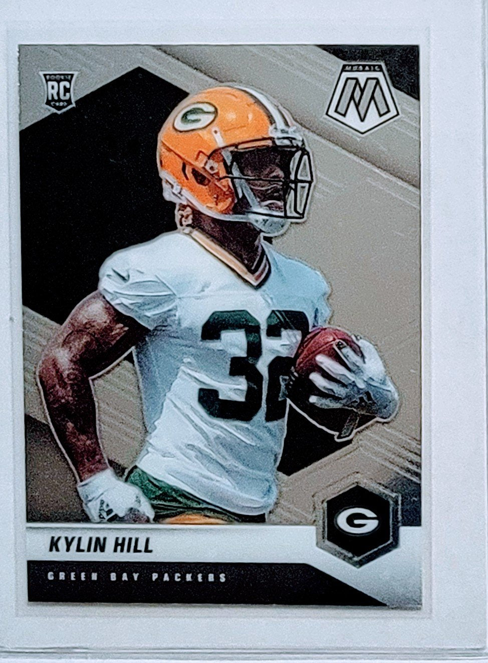 2021 Panini Mosaic Kylin Hill Rookie Football Card AVM1 simple Xclusive Collectibles