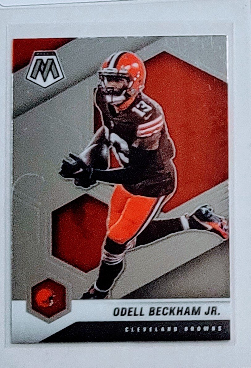 2021 Panini Mosaic Odell Beckham Jr Football Card AVM1 simple Xclusive Collectibles