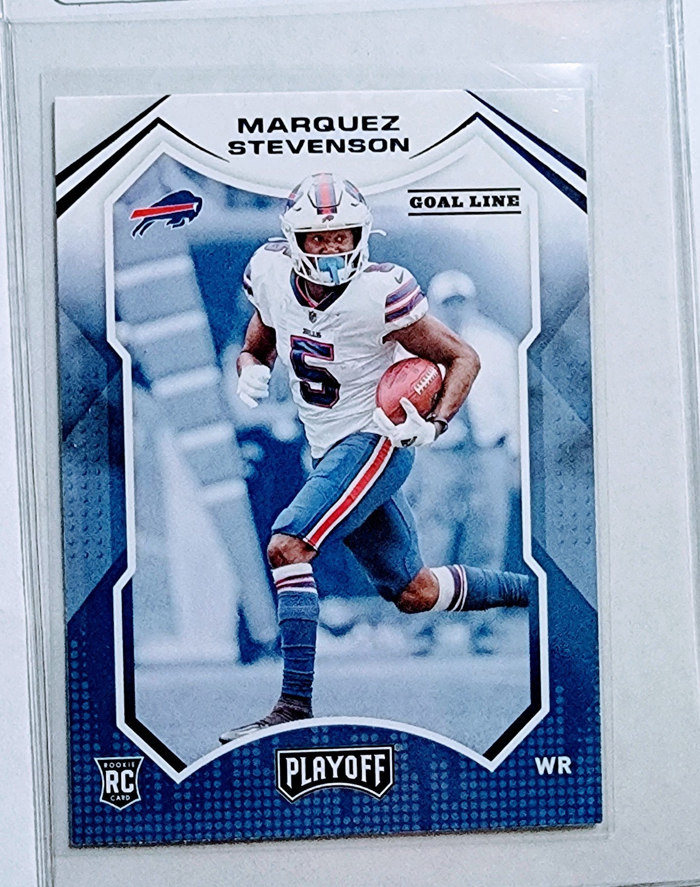 2021 Panini Rookies and Stars Marquez Stevenson Goal Line Football Card AVM1 simple Xclusive Collectibles   