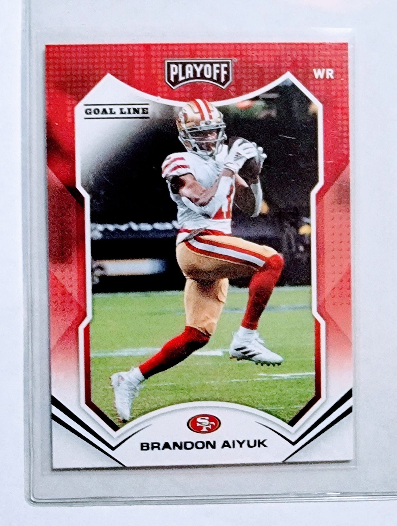 2021 Panini Playoffs Brandon Aiyuk Goal Line Football Card AVM1 simple Xclusive Collectibles   