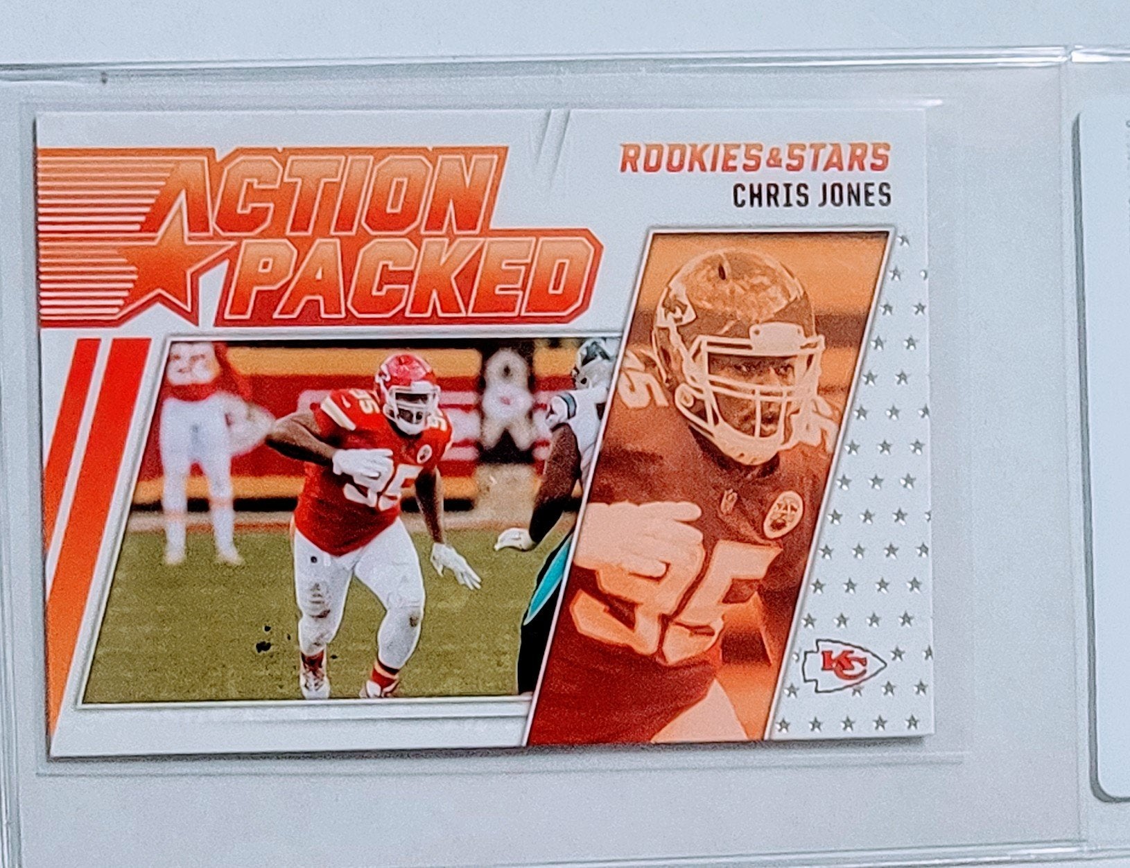 2021 Panini Rookies and Stars Chris Jones Action Packed Football Card AVM1 simple Xclusive Collectibles