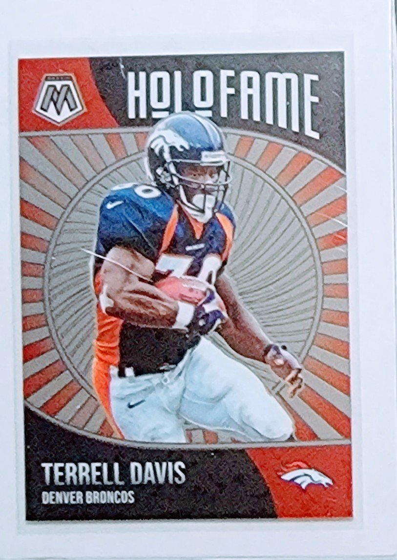 2021 Panini Mosaic Terrell Davis Holofame Insert Football Card AVM1 simple Xclusive Collectibles