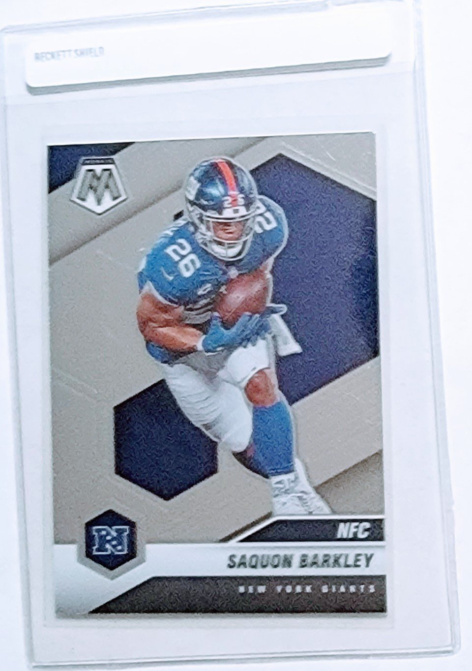 2021 Panini Mosaic Saquon Barkley Football Card AVM1 simple Xclusive Collectibles