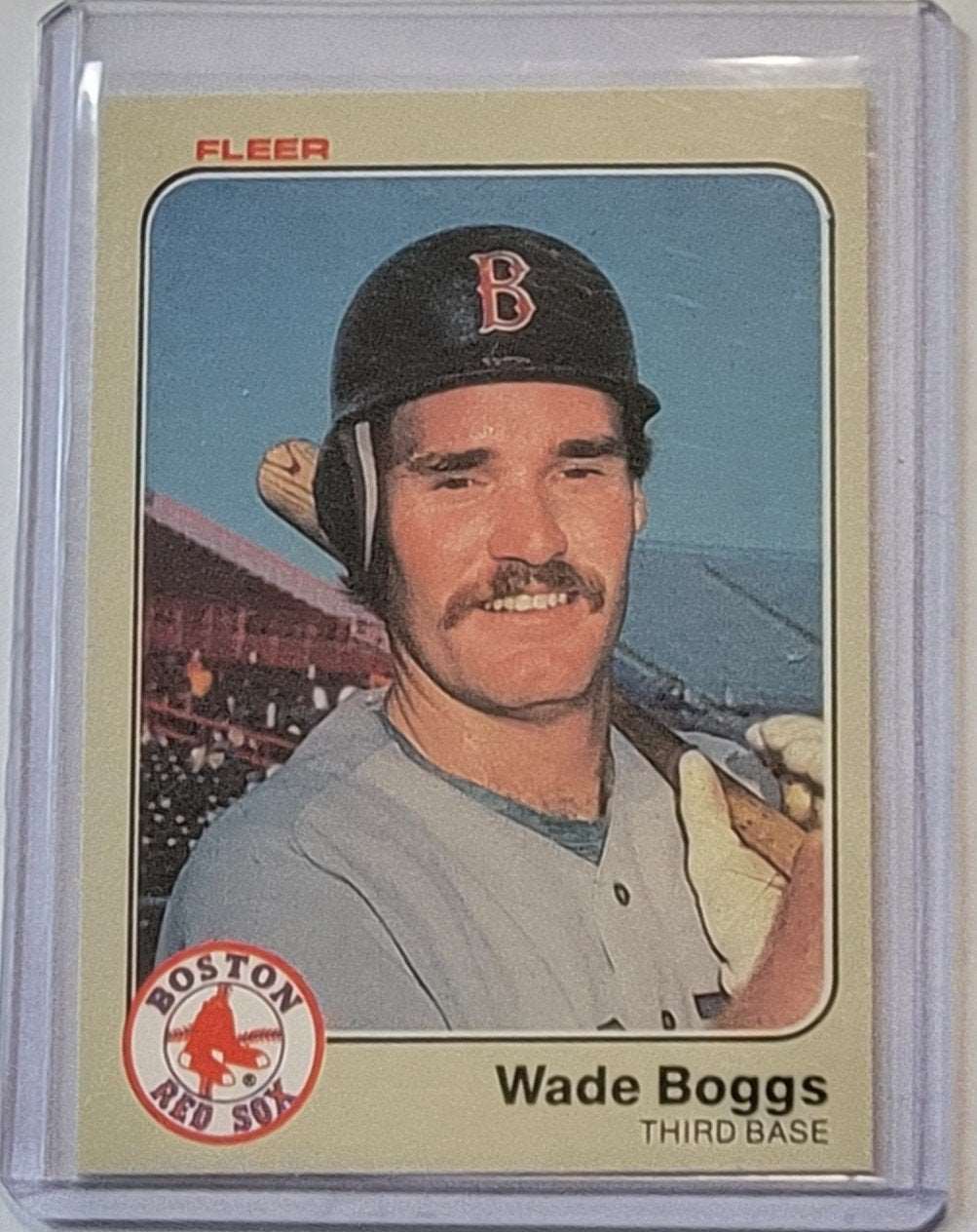 1983 Fleer Wade Boggs Baseball Trading Card TPTV simple Xclusive Collectibles