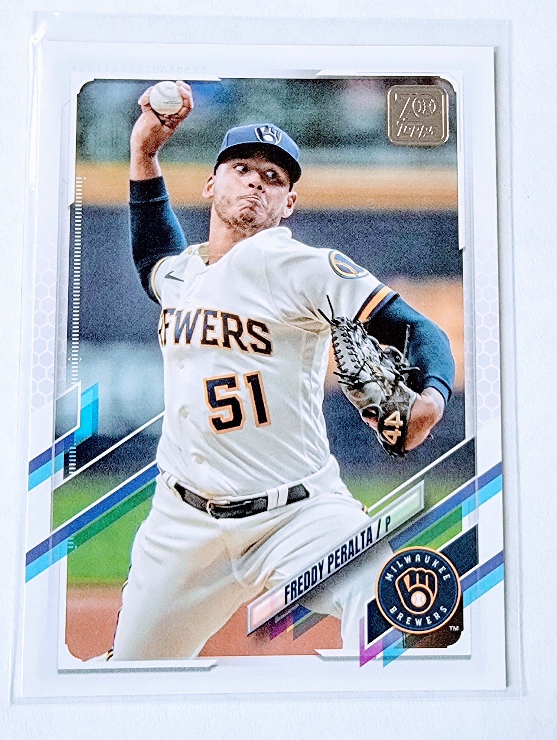 2021 Topps Update Freddy Peralta Baseball Trading Card SMCB1 simple Xclusive Collectibles