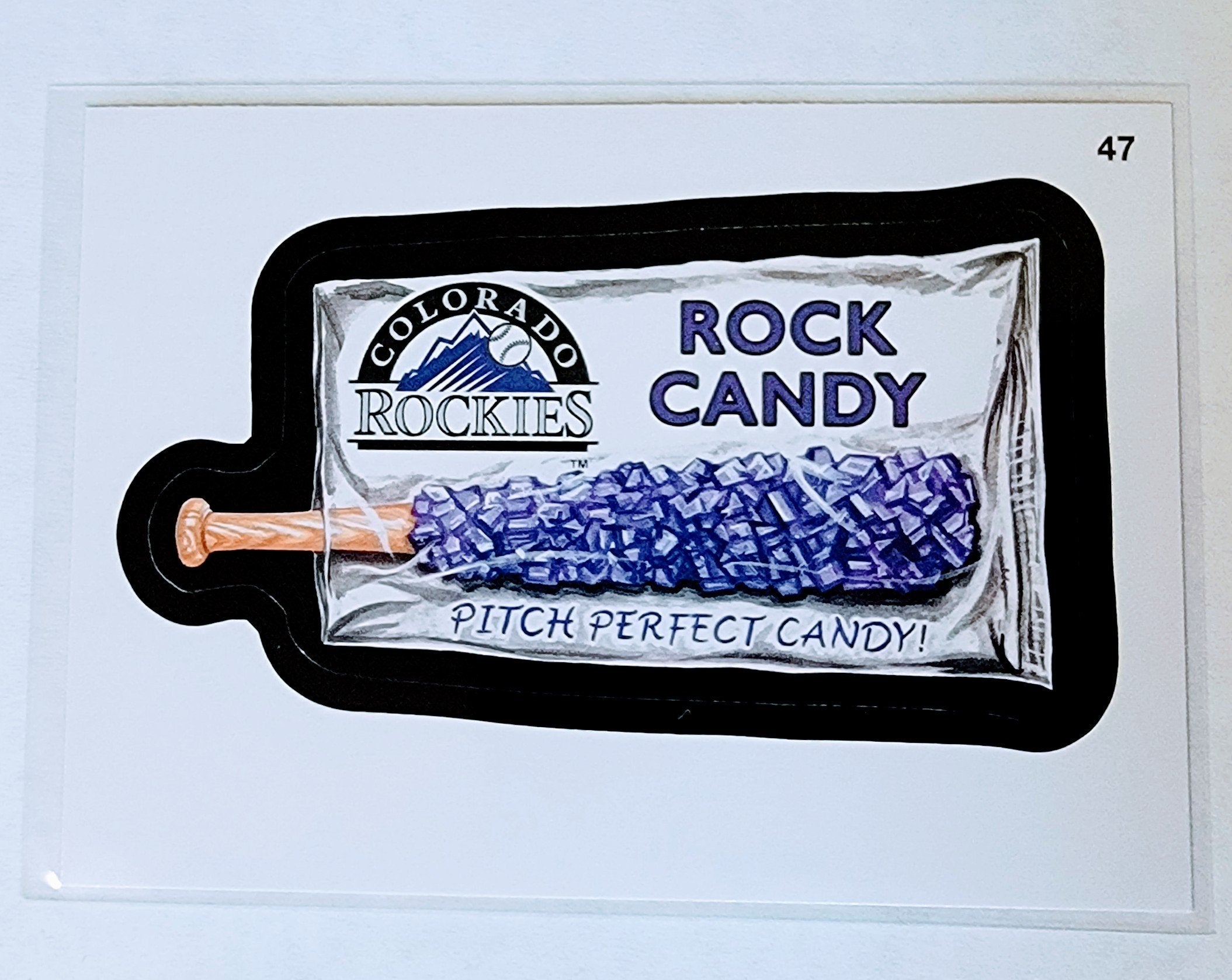 2016 Topps MLB Baseball Wacky Packages Colorado Rockies Rock Candy Sticker Trading Card MCSC1 simple Xclusive Collectibles