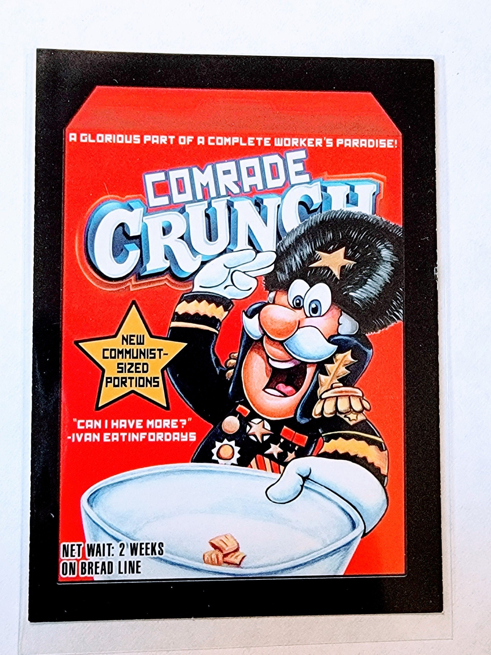 2017 Wacky Packages 50th Anniversary Crazy Cereal Comrade Crunch #1 Sticker Trading Card MCSC1 simple Xclusive Collectibles